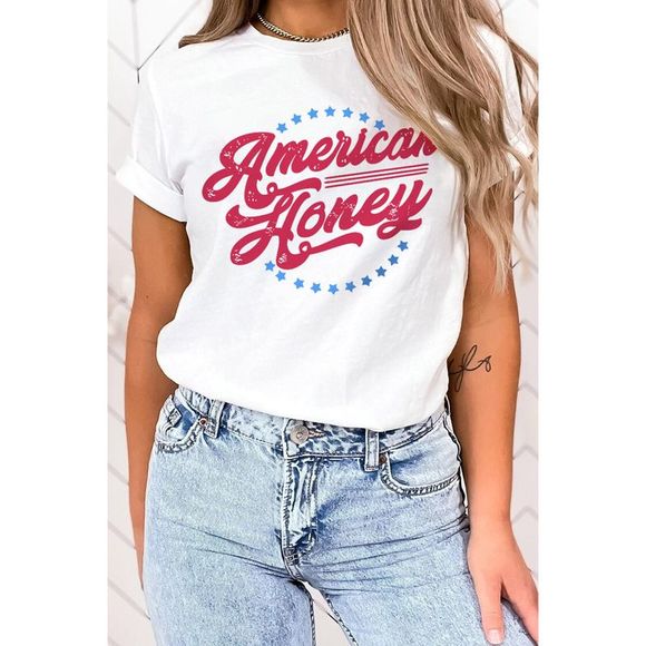 Azura Exchange  White American Honey Graphic Tee - Picture 4 of 8